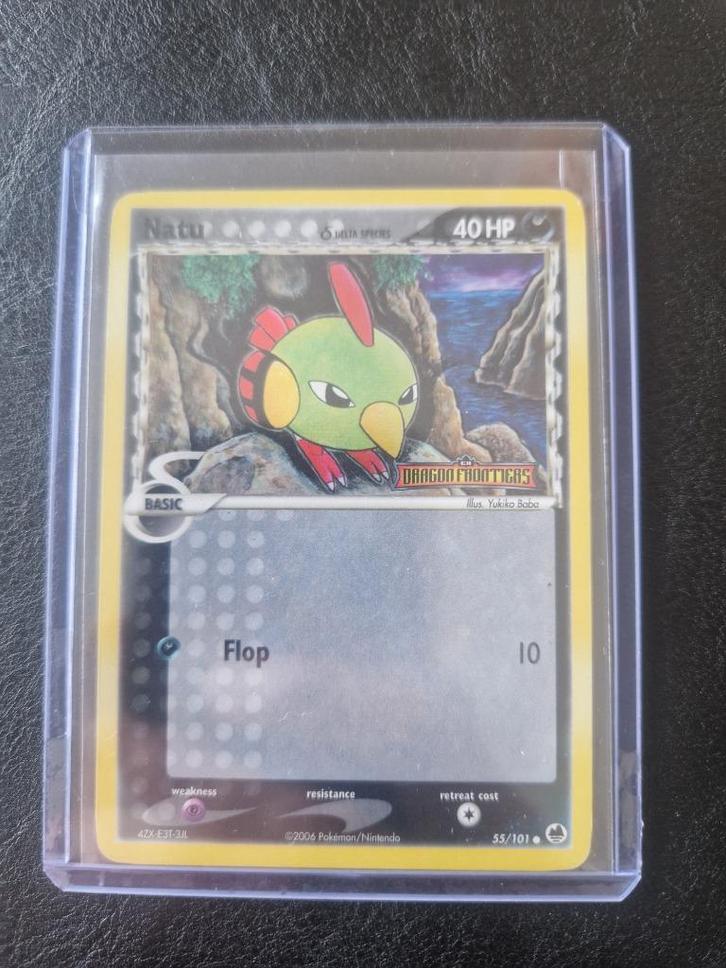 Pokemon Natu delta species ex Dragon Frontiers stamped kaart, Hobby en Vrije tijd, Verzamelkaartspellen | Pokémon, Nieuw, Losse kaart