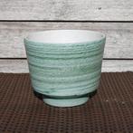 Groene vintage bloempot, Gebruikt, Binnen, Ophalen of Verzenden, Onbekend