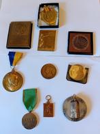 lot Messing brons Plaquette, Antiek en Kunst, Ophalen of Verzenden