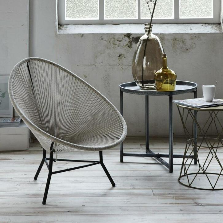 Fauteuil stoel rop ambachtelijk gemaakt 2 stuks, Huis en Inrichting, Stoelen, Zo goed als nieuw, Twee, Overige materialen, Overige kleuren