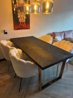 Zwarte Visgraat Eettafel 180x90, Huis en Inrichting, Ophalen, 50 tot 100 cm, Zo goed als nieuw, 150 tot 200 cm