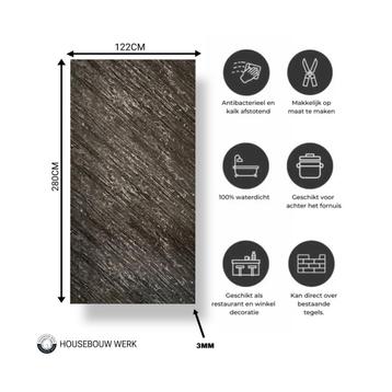 PVC Wandpaneel marmerlook GRIGIO CARNICO MAT 122X280 CM  beschikbaar voor biedingen