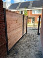 Douglas Hout Beton schutting incl. poort op maat geplaatst, Overige materialen, 1 tot 2 meter, Minder dan 3 meter, Nieuw