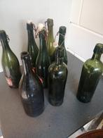 8 GROTE OUDE BELGISCHE BIER FLESSEN 30 CM HOOGTE +Gegraveerd, Ophalen of Verzenden