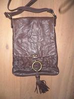 DE ROOY LEREN SCHOUDERTAS, Ophalen of Verzenden, Gebruikt, Bruin, Schoudertasje