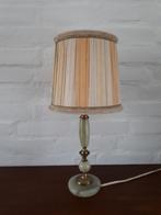 Vintage retro tafellamp oud onyx Design izgst Mid Century., Huis en Inrichting, Lampen | Tafellampen, Vintage retro Design Mid Century stof en onyx steen.