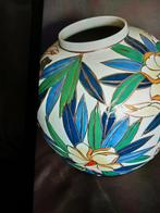 Antieke Porseleinen Sierpot met Vogelmotief, Antiek en Kunst, Antiek | Vazen, Ophalen of Verzenden