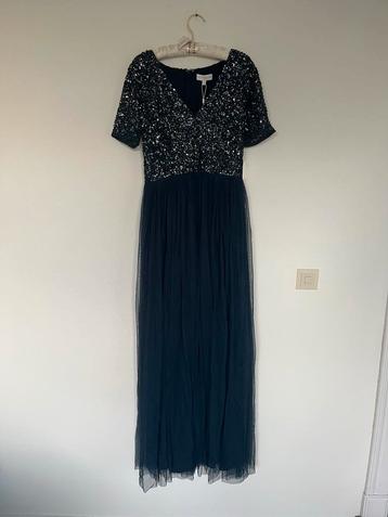 ASOS Maya Bruidsmeisjes Jurk Donkerblauw Tule kerst Maat 40 beschikbaar voor biedingen