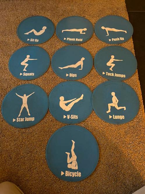 Fitness schijven. Rubberen oefenschijven, Sport en Fitness, Fitnessmaterialen, Gebruikt, Overige typen, Ophalen of Verzenden