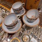 thee of cappuccino kop en schotels Lotus Rohrstrand Zweden, Antiek en Kunst, Antiek | Servies los, Ophalen of Verzenden