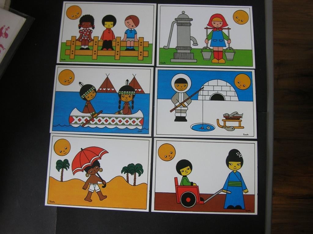 Voor het Kind ansichtkaarten 1982 kinderliedjes, Verzamelen, Ophalen of Verzenden, 1980 tot heden, Ongelopen, Kinderen