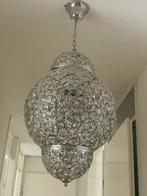 Zilverkleurige Oosterse Hanglamp, Ophalen of Verzenden, Zo goed als nieuw, Metaal, 50 tot 75 cm
