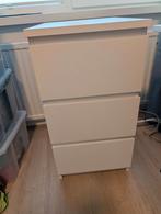 Ladekast malm ikea wit, Ophalen, 50 tot 100 cm, Zo goed als nieuw, 3 of 4 laden