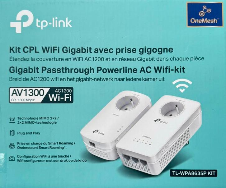 TP-LINK AV1300 AC WIFI-KIT, Computers en Software, Netwerk switches, Zo goed als nieuw, Ophalen of Verzenden