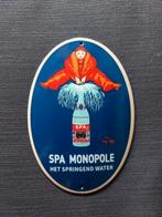 Emaille SPA MONOPOLE bordje, Verzamelen, Merken en Reclamevoorwerpen, Ophalen of Verzenden, Gebruikt, Reclamebord