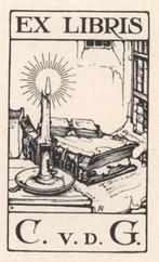 0222 Ex Libris Nederland : Anton Pieck, z.j., Antiek en Kunst, Kunst | Etsen en Gravures, Verzenden