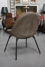 2 x luxe eetkamerstoel CURTIS Jess design echt leer naturel, Ophalen, Zo goed als nieuw, Metaal, Twee