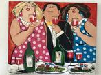 Schilderij geschilderd Dikke Dames, Antiek en Kunst, Kunst | Schilderijen | Modern, Ophalen of Verzenden