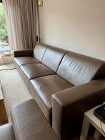 Mooie bruine leren bankstellen 3+2 zit, 250 tot 300 cm, Gebruikt, Ophalen of Verzenden, Vierpersoons of meer