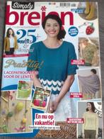 Simply Breien nr. 3 april / mei 2016, Hobby en Vrije tijd, Breien en Haken, Verzenden, Zo goed als nieuw, Breien, Patroon of Boek