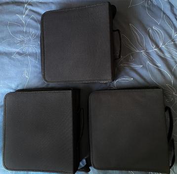 3 grote zwarte CD/DVD opbergmapen, los te koop beschikbaar voor biedingen