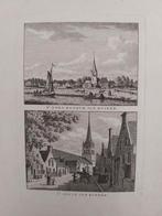 259-260 / Dorp Koudum van binnen en buiten te zien, Antiek en Kunst, Kunst | Etsen en Gravures, Ophalen of Verzenden