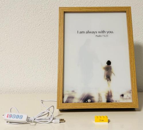 Lumin Works "I Am Always With You" Lamp, Huis en Inrichting, Lampen | Wandlampen, Zo goed als nieuw, Glas, Hout, Kunststof, Metaal