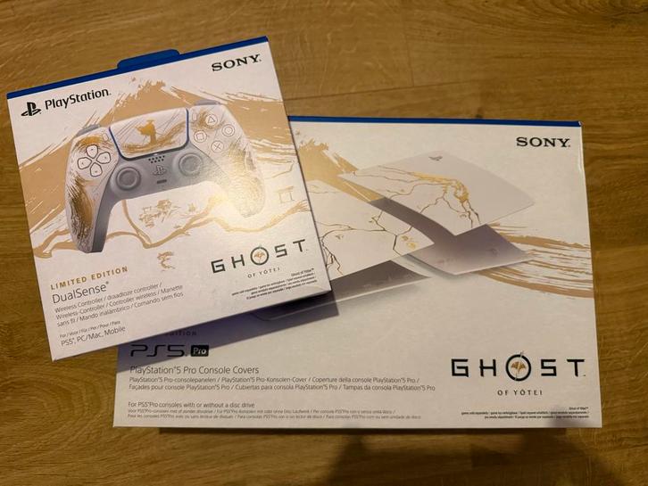 PS5 Pro Cover + Controller Ghost of Yotei Gold, Spelcomputers en Games, Spelcomputers | Sony PlayStation 4, Nieuw, Pro, Met 1 controller