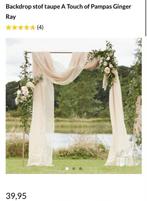 Beige Drapeerstof Backdrop Bruiloft - 6.2x2m, Hobby en Vrije tijd, Feestartikelen, Ophalen, Zo goed als nieuw