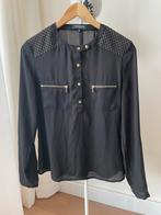 Zwarte Blouse - Morgan de Toi - Maat 36, Kleding | Dames, Zwart, Zo goed als nieuw, Maat 36 (S), Morgan