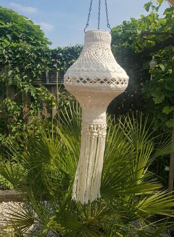 Gehaakte BoHo  lantaarn/ kroonluchter  beschikbaar voor biedingen