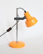 Vintage bureaulamp okergeel lampje retro chroom tafellamp, Vintage retro midcentury deens design, Ophalen of Verzenden, Zo goed als nieuw