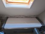 Woood Morris bed, Grenen hout, kleur Leem, Ophalen