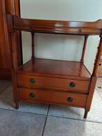 Houten bijzettafel met lades, Ophalen, Minder dan 55 cm, Gebruikt, Klassiek