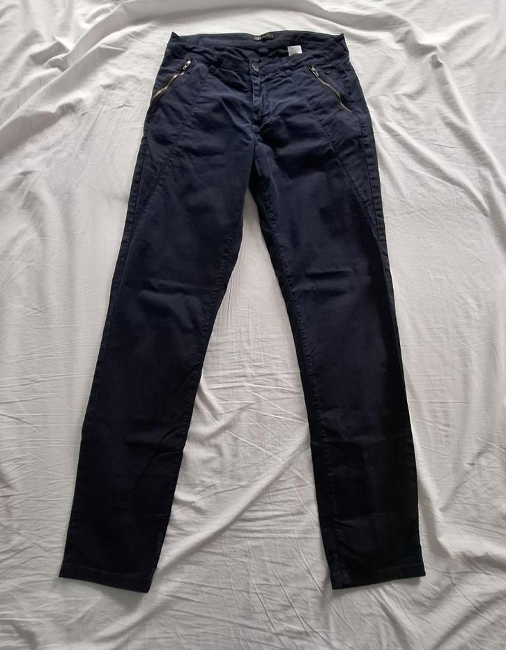 Donkerblauwe broek, maat 38, DIDI, Kleding | Dames, Broeken en Pantalons, Zo goed als nieuw, Maat 38/40 (M), Blauw, Lang, Ophalen of Verzenden