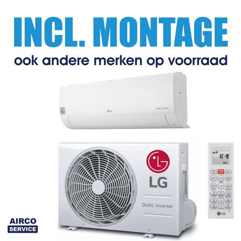LG airco inclusief montage | Airco Service, Witgoed en Apparatuur, Airco's, Nieuw, Wandairco, 100 m³ of groter, 3 snelheden of meer
