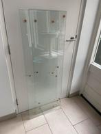 Gratis: 2 glazen vitrine deurtjes 136,5 x 41,5 cm, Doe-het-zelf en Verbouw, Glas en Ramen, Ophalen, Gebruikt, Glasplaat, Minder dan 80 cm