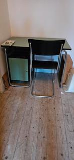 Vintage bureau met stoel, Gebruikt, Ophalen