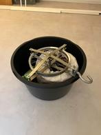 Hijswiel met touw met haak en hijsband - 40m (touw en blok), Doe-het-zelf en Verbouw, Lieren en Takels, Ophalen, Zo goed als nieuw