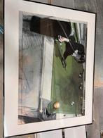 2x zeefdruk 65 x 85 cm Steven Scheffer (1950-1984) biljart, Ophalen