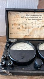 Oude Volt & Ampere meter in bakelieten kistje, Ophalen of Verzenden