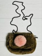 Fluffy olijfgroen damestasje met afneembare ketting NIEUW!, Sieraden, Tassen en Uiterlijk, Tassen | Damestassen, Ophalen of Verzenden