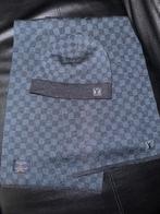 Hoogwaardige Louis Vuitton Damier Blauwe Muts en Sjaal, Kleding | Heren, Mutsen, Sjaals en Handschoenen, Muts, Ophalen of Verzenden