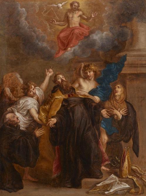 Willem van Herp the Elder - The Ecstasy of Saint Augustine, Antiek en Kunst, Kunst | Schilderijen | Klassiek, Ophalen of Verzenden