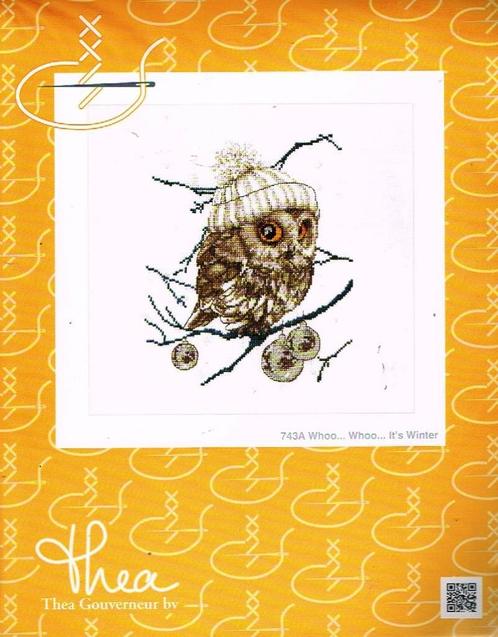 Cado thea gouverneur borduurpakket,whoo whoo it's winter 743, Hobby en Vrije tijd, Borduren en Borduurmachines, Nieuw, Borduurpakket