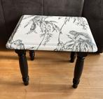 Bijzettafel zwart/ wit hout, Huis en Inrichting, Tafels | Salontafels, Minder dan 50 cm, 50 tot 100 cm, Eikenhout, Ophalen of Verzenden