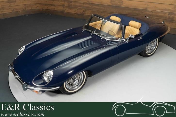 Jaguar E Type Series 2 Cabriolet | 1969, Auto's, Oldtimers, Bedrijf, Te koop, Lederen bekleding, Open dak, Jaguar, Benzine, Cabriolet