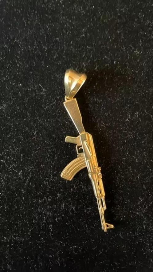 14k Gouden Hanger 9,5gram (Nieuw) L8xB2cm, Sieraden, Tassen en Uiterlijk, Kettinghangers, Nieuw, Goud, Geel, Overige voorstellingen