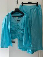 Angie the event collection - blauwe satijnen set | maat 46, Overige typen, Blauw, Maat 46/48 (XL) of groter, Ophalen of Verzenden