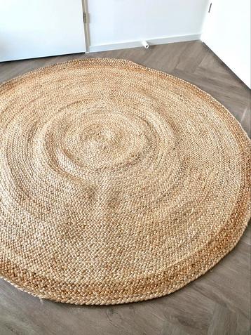 VLOERKLEED JUTE ROND 180 CM NATUREL beschikbaar voor biedingen